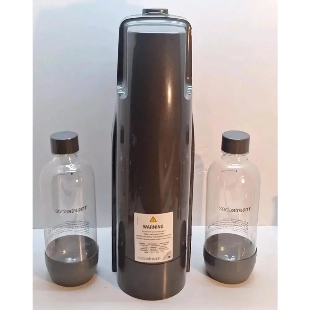Sodastream JET Soda Maker Sparkling Water Machine Black w/ 2 Bottles Works - Picture 3 of 6